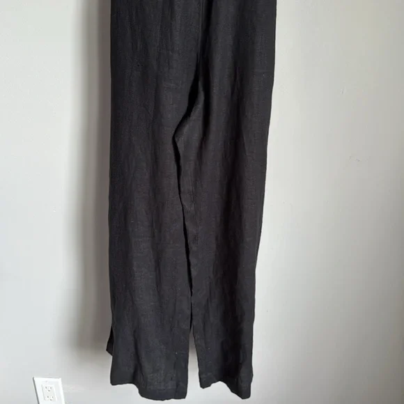 Reformation Oregano Linen Wide Leg Jumpsuit in Black 0